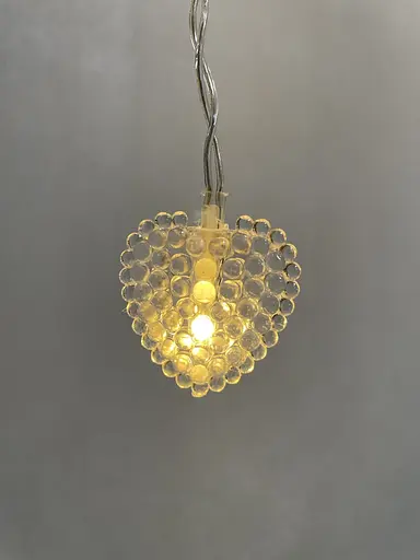 Гірлянда-штора Серце 2 x 1.5 м 192 LED теплий білий - фото 4