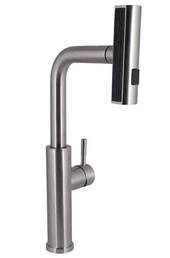 Змішувач для кухні Lidz Aria 015FLT з висувним мультифункціональним виливом-лійкою LDARI015FLTNKS37643 - фото 1