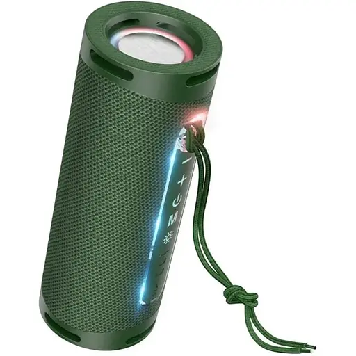 Портативна bluetooth колонка Hoco HC9 TWS з LED підсвічуванням dark зелений - фото 1