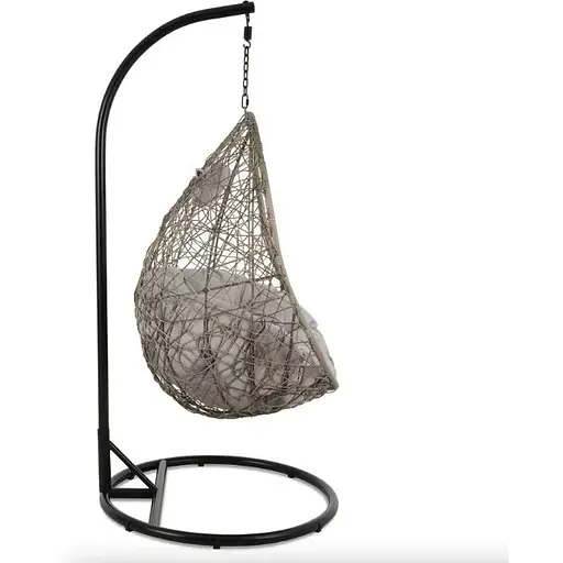 Подвесное кресло-кокон Di Volio Bacoli одноместное серый - фото 7