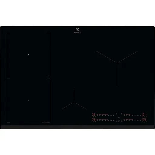 Варильна поверхня індукційна Electrolux 80 см розширена зона датчик кипіння Hob2Hood чорний