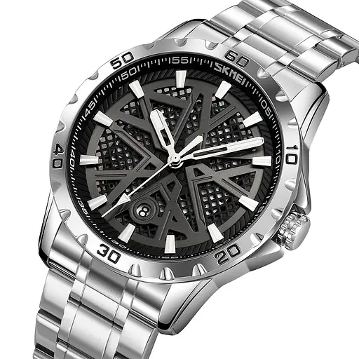 Наручний годинник чоловічий 9337SIBK Silver-Black Skmei acs0030895 - фото 2