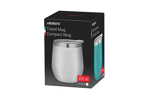 Термокухоль Ardesto Compact Mug 350 мл білий - фото 5