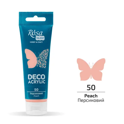 Акрил для декору Персиковий (50) матовий 75 мл Rosa Talent - фото 1