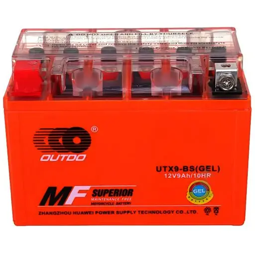 Мотоакумулятор OUTDO (Maxion) UTX9-BS GEL, 12V 9 Ah (150 х 87 х 105), Orange, Q8