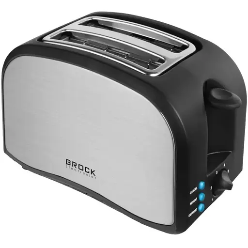 Тостер BROCK BT 1003 SS 800Вт 2 відділення 6 режимів підсмажування розморожування