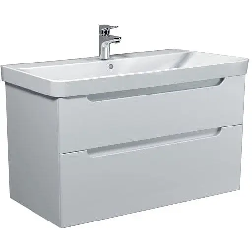 Тумба Мойдодир Malaga 100-A Білий з умивальником Vivace 100 Білий - фото 1