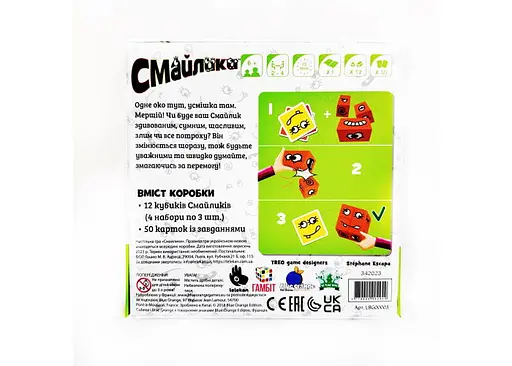 Настільна гра Lelekan Смайлики (Cubeez) (укр.) (0002194) - фото 3