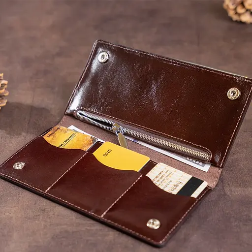 Мужской кожаный кошелек Shvigel 19х9.5х1 см acs0016051 - фото 8