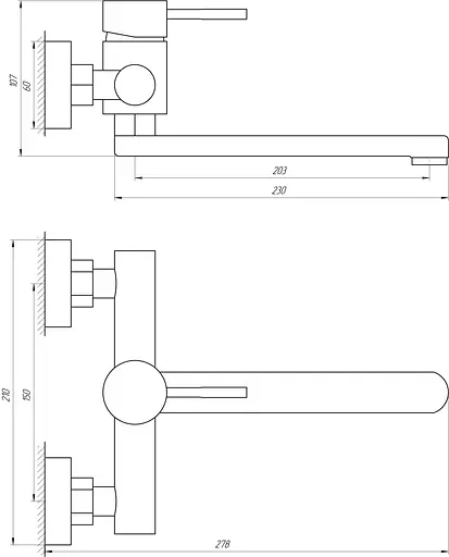 Змішувач для кухні Globus Lux Alpen SBT1-104 Нержавіюча сталь - фото 4