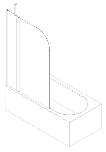 Шторки скляні на ванну Koer SR BS03-95x140-TR-01 прозоре скло 6 мм, хром KR5402, Універсальна, прозорий, хром - фото 10
