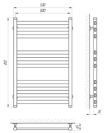Електрична рушникосушка Laris Кватро П10 500x800 Е 73207172 - фото 2