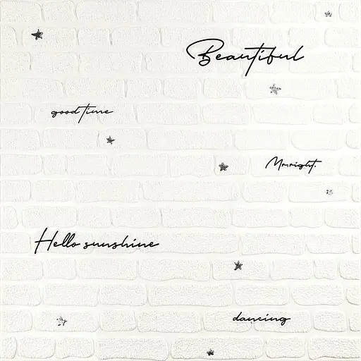 Панель стінова 3D Wall Sticker 700х700х4 мм Напис із сріблом SW-00001980 - фото 1