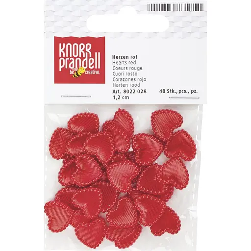 Набір пластикових сердець Червоний 1,2см 48шт Knorr Prandell - фото 2
