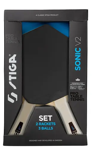 Набор для настольного тенниса Stiga Sonic V2 Cybershape 2 Bats 3 Balls (1210-1206-35) - фото 4