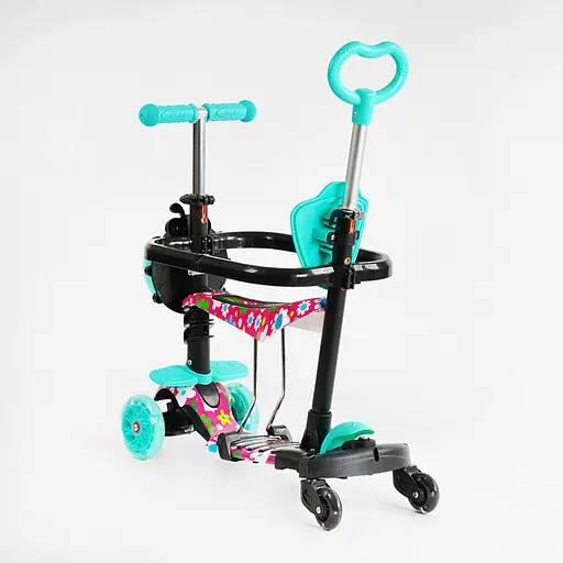 Самокат 5 в 1 Best Scooter 54х14х63-72 см Різнобарвний 000231709 - фото 3