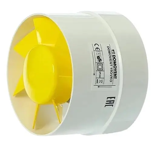 Вентилятор канальный осевой Домовент 150 ВКО Белый 30412 - фото 1