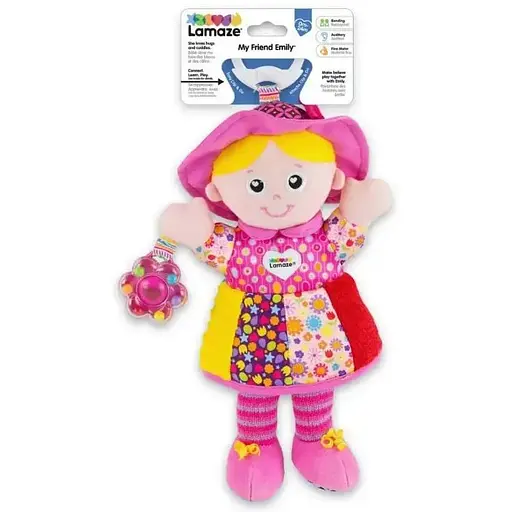 М'яка іграшка підвіска Lamaze Лялька Емілі з брязкальцем L27026 - фото 1