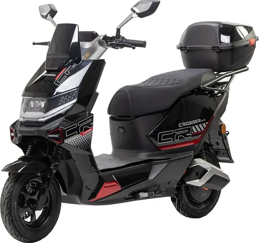 Електроскутер Двомісний Crosser CR20 (2500W, Графенова батарея 72V/24Ah) Чорний - фото 3