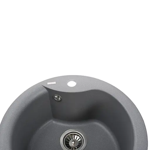 Кухонна мийка гранітна Globus Lux Orta сірий металік 485мм-А0003, Сірий - фото 3