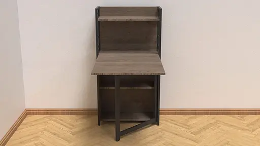 Стол книга с этажеркой Практик 1 Ferrum-decor 1200x640x990 Черный металл ДСП Дуб Сонома Трюфель 16 мм (FRD-104615) - фото 3