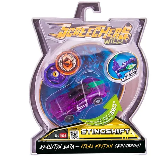 Машинка-трансформер Screechers Wild! L 1 Стингшифт EU683113 - фото 4