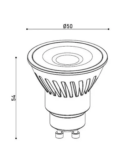 Лампа LED GU10 7W 3000К 700Lm DIM KLOODI KDGU10-7WSMD 3K 60D DIM - фото 2