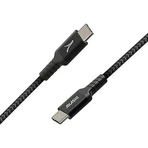 Кабель Akashi Eco Kevlar USB-C – USB-C чорний (1,5 м)