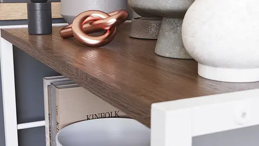 Этажерка 3/60 Ferrum-decor Серии Коннект 73x60x28 белый ДСП Дуб Сонома Трюфель 16мм (FRD-104264) - фото 7