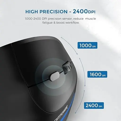 Вертикальная беспроводная мышь ECHTPower F35 Black - фото 3