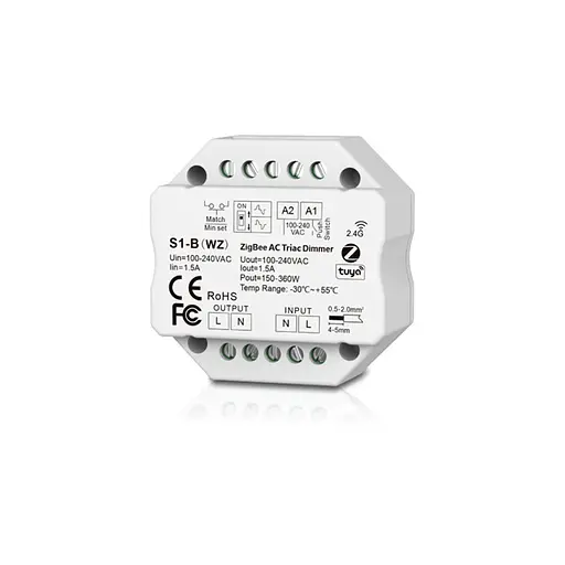 Димер ZigBee AC Triac Akubela S1-B(WZ) (00-00002725) - фото 1