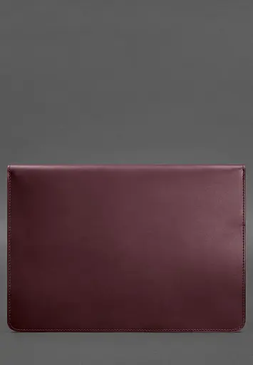 Кожаный чехол-конверт BlankNote на магнитах для ноутбука Универсальный Бордовый Crazy Horse - фото 3