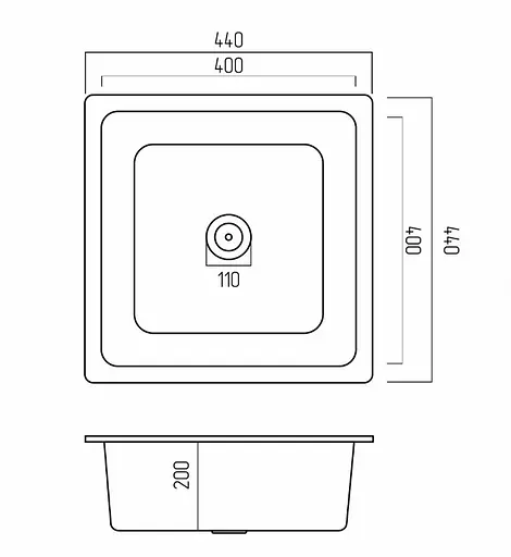 Кухонная мойка Platinum 4040 RUBA (SP000040848) - фото 8