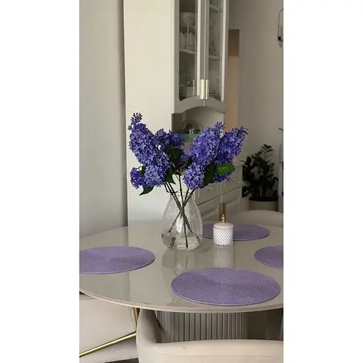 Сирень латексная Real Touch премиум качество ветка 72 см голубая - фото 4