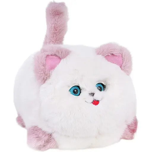 Интерактивная мягкая игрушка AiDA Smart Blinking Cat бело-розовая (AD54081) - фото 4