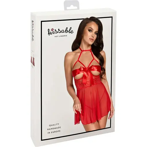 Бебі-дол Kissable Sexy Kiss Babydoll Red S/M - фото 8