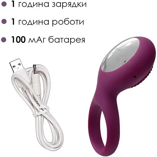 Эрекционное кольцо с вибрацией Svakom Tyler Violet - фото 5