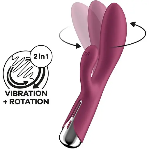 Вібратор-кролик Satisfyer Spinning Rabbit 1 Red - фото 3