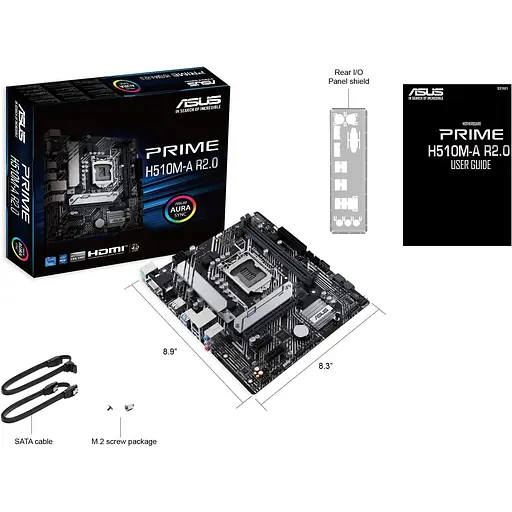 Материнская плата Asus Prime H510M-A R2.0 s1200 H470 2xDDR4 M.2 HDMI DP mATX - фото 2
