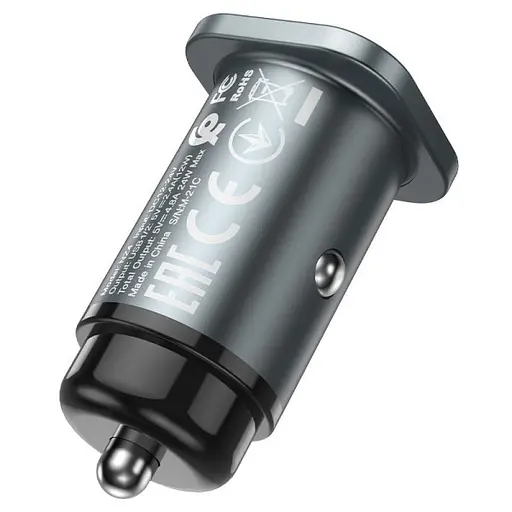 Зарядное устройство для адаптера HOCO NZ4 Wise 24w 2 порта metal grey - фото 4