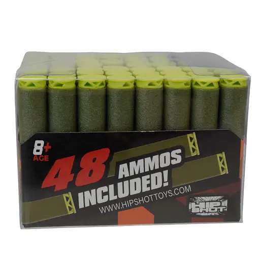 Игрушечные поролоновые снаряды FJ8031 48 шт Зеленого цвета, в коробке 10,5*7,8*7см (6990410411517) - фото 2