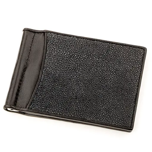 Зажим для денег из натуральной кожи морского ската Stingray Leather 12х8.5х1 см acs0032270 - фото 1