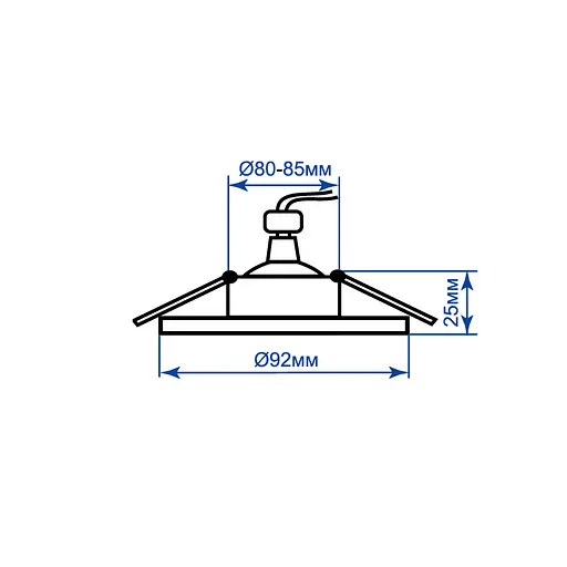 Вбудований поворотний світильник Feron DL6220 під лампу чорний - фото 3