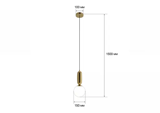 Підвісний світильник MJ-Light GARO 150 GD 16027 - фото 4