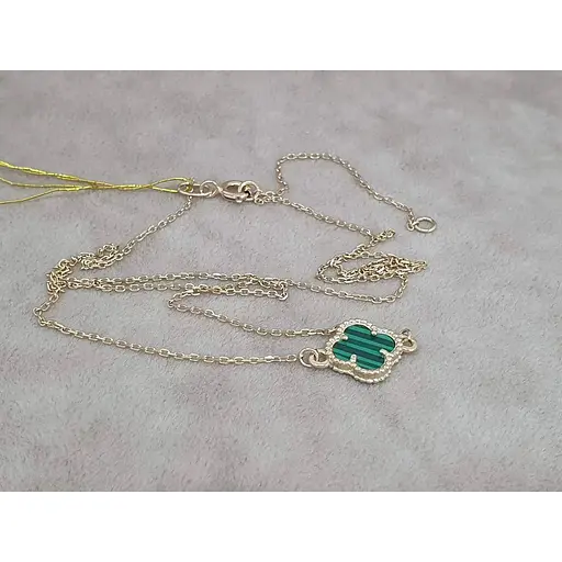 Золоте кольє Платон Конюшина з малахітом. 2Н122/71Б 40 - фото 2