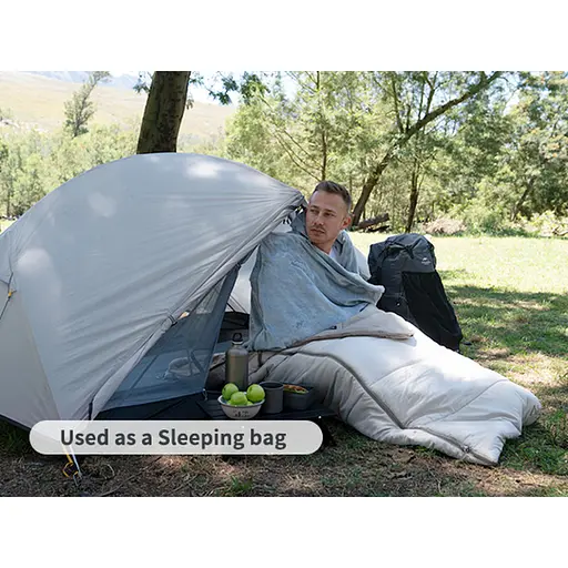 Спальный мешок - подушка Naturehike CNK2300SD022, светло-серый - фото 11