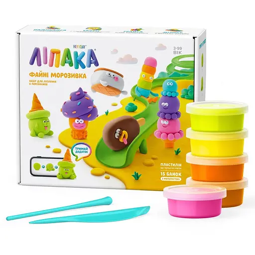 Меганабор пластилина "Файные мороженые" ЛИПАКА 15029-UA01 самостоятельно затвердевает - фото 2