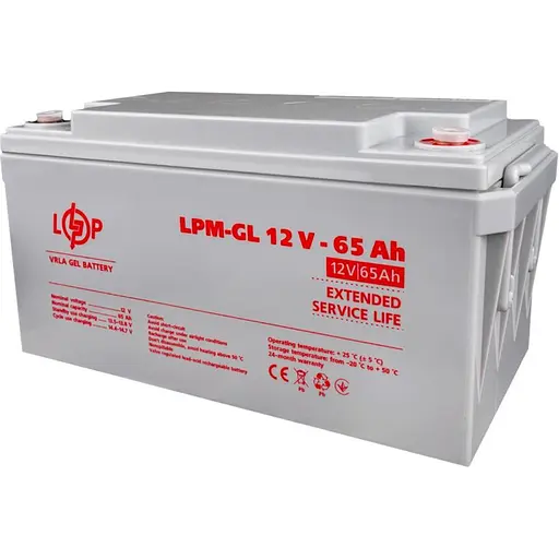 Аккумулятор LogicPower GEL 12V/65Ah/780Wh (3869) [109030]