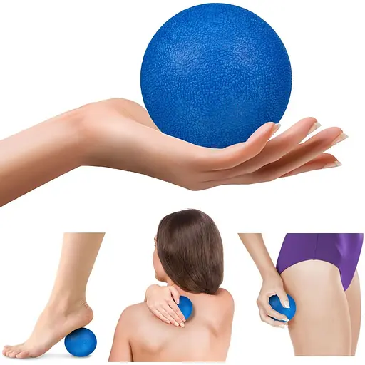 Масажний м'яч Gymtek 63 мм синій - фото 6