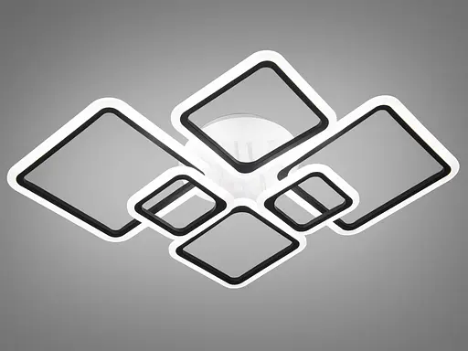 LED люстра смарт светильник с ИК пультом и диммером, 110W, черный - фото 4